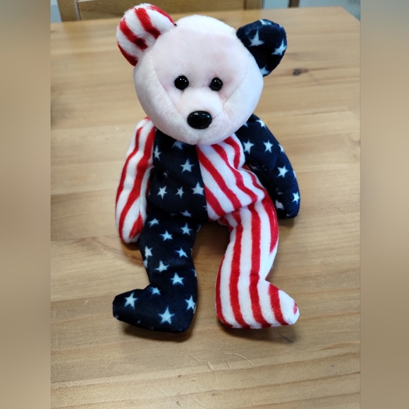 ✓Ty Beanie Baby - SPANGLE the Bear White Face (Stuffed Animal) - Picture 2 of 15